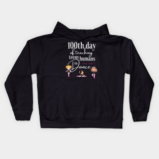 100 days of school for dance teachers Kids Hoodie